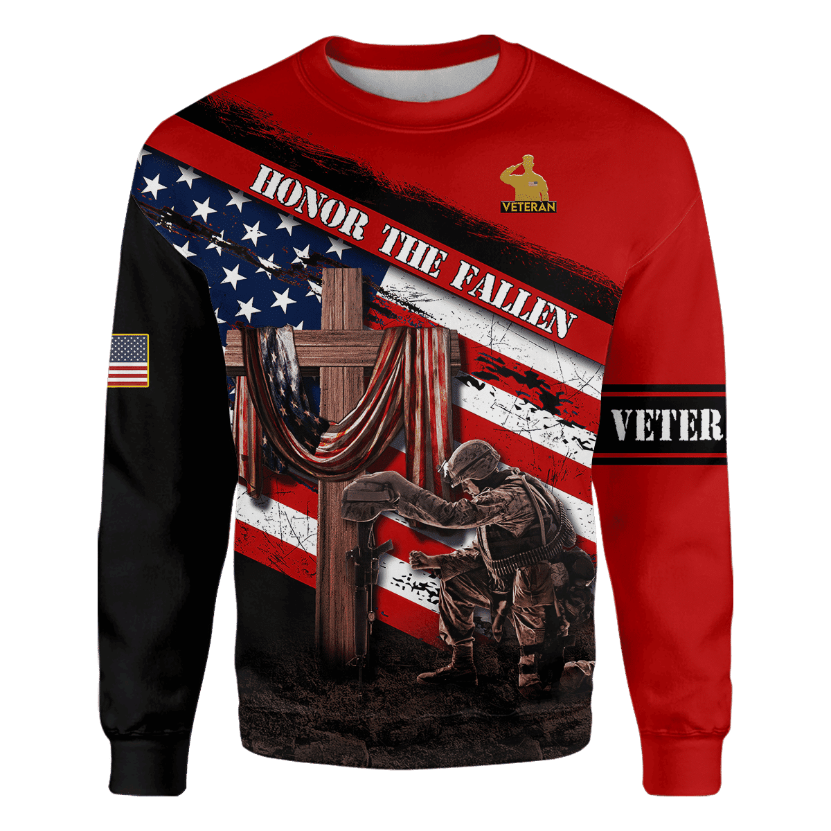 Honor The Fallen - Memorial Day - Unisex Sweatshirt With Pocket