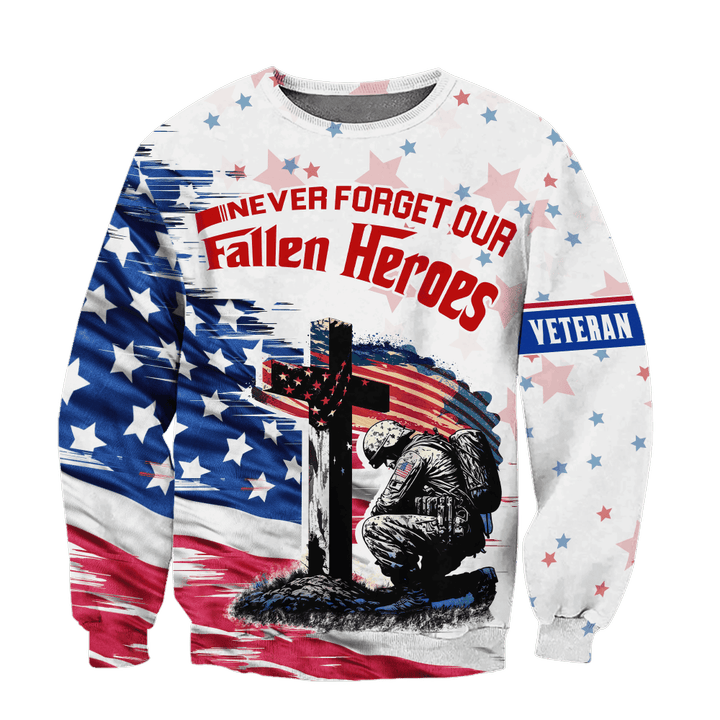 NEVER FORGET OUR FALLEN HEROES - SWEATSHIRT WITH POCKET