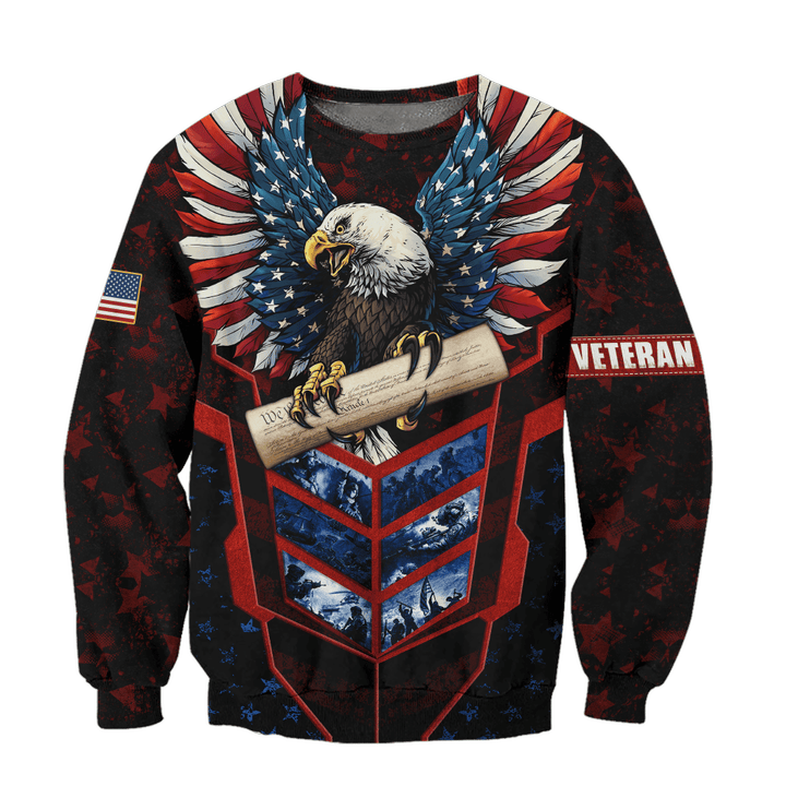 US Veteran - We The People With Bald Eagle And American Flag Unisex Sweatshirts MON31102202-VET