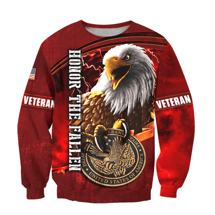 US Veteran - Honor The Fallen 3D All Over Printed Unisex Sweatshirts MH23082202 - VET