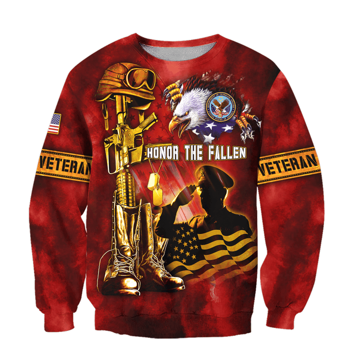US Veteran - Honor The Fallen 3D All Over Printed Unisex Sweatshirts MH19082203 - VET