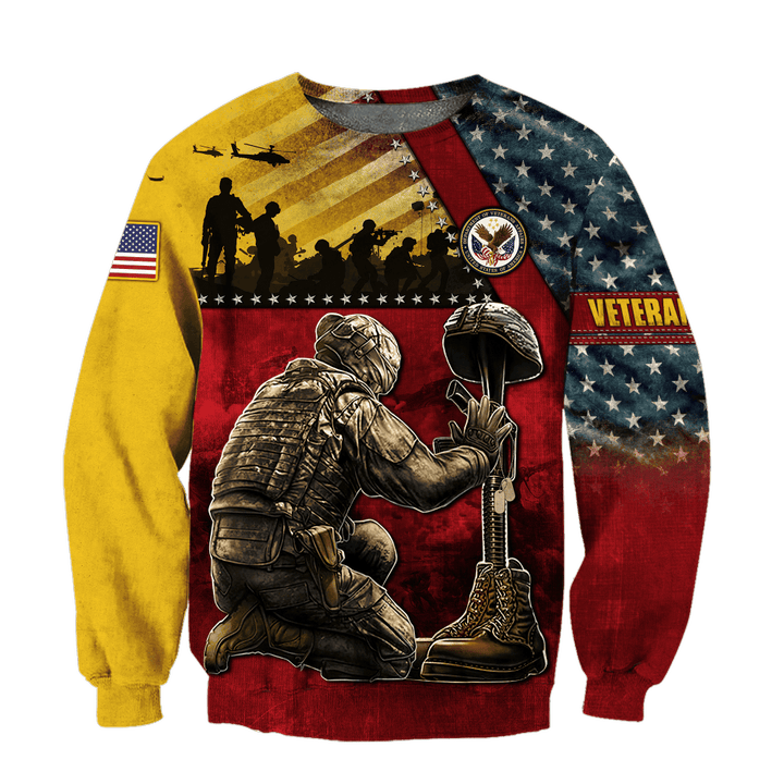 US Veteran - Honor The Fallen 3D All Over Printed Sweatshirt MON22082201-VET