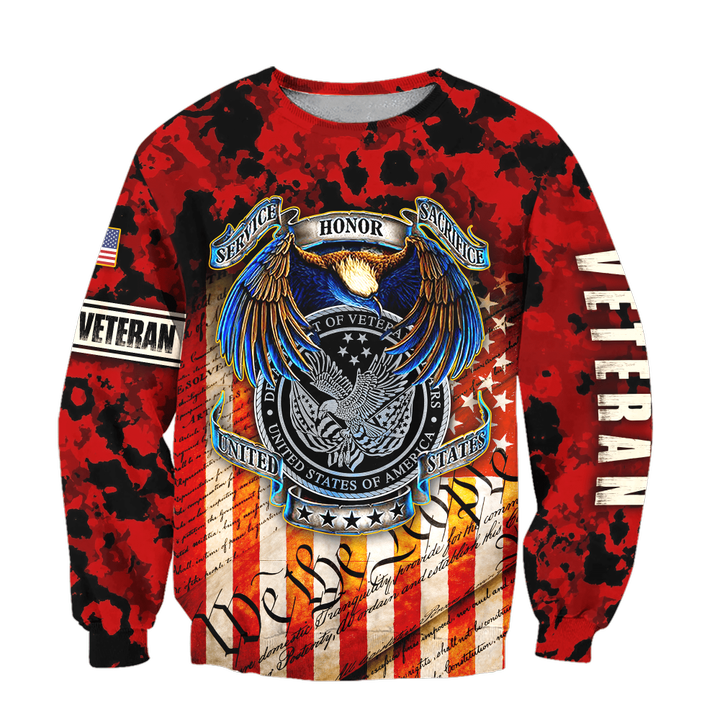 US Veteran - Service, Honor, Sacrifice For United States Unisex Sweatshirts MH07102201 - VET