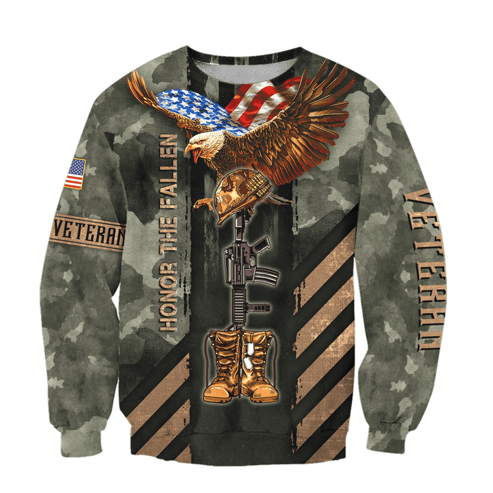 US Veteran - Eagle Honor The Fallen 3D All Over Printed Unisex Sweatshirts MH17082203 - VET
