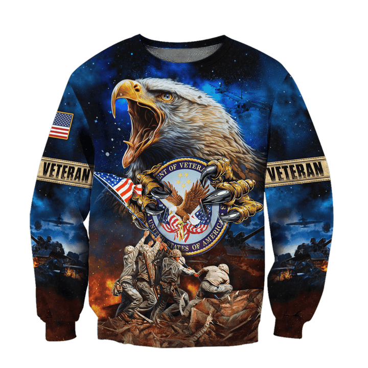 US Veteran - Premium Honoring All Who Served - Sweatshirt With Pocket