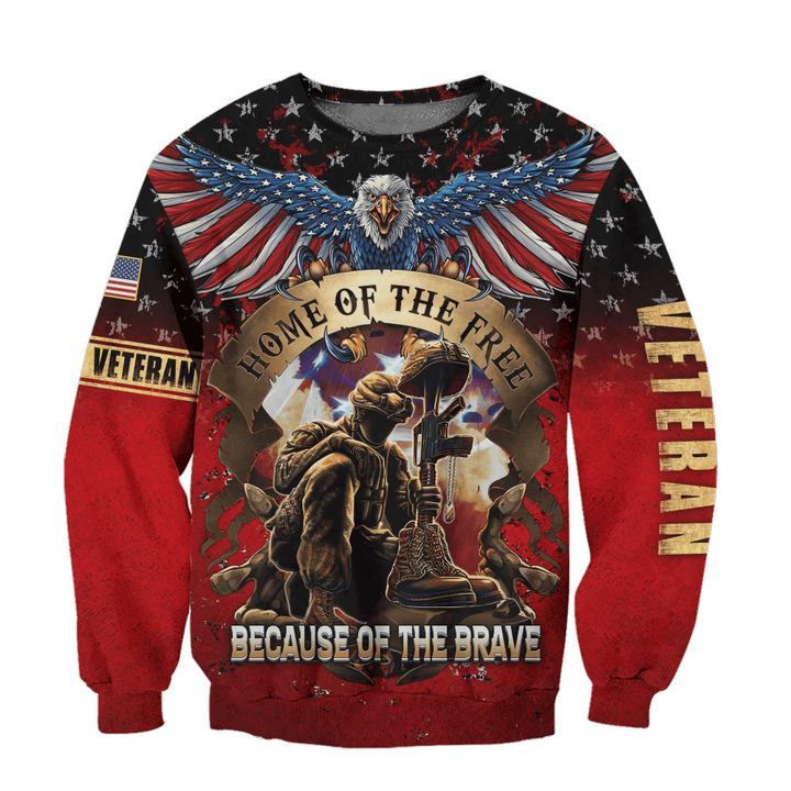 US Veteran - Home Of The Free Because Of The Brave Unisex Sweatshirts MH27102203 - VET