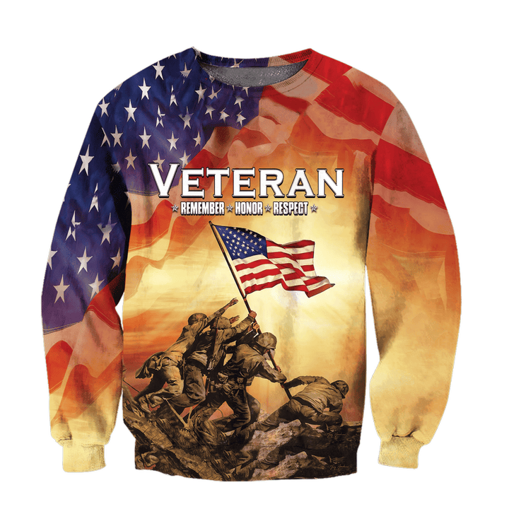 US Veteran - Remember, Honor, Respect Sweatshirt TT071001-VET