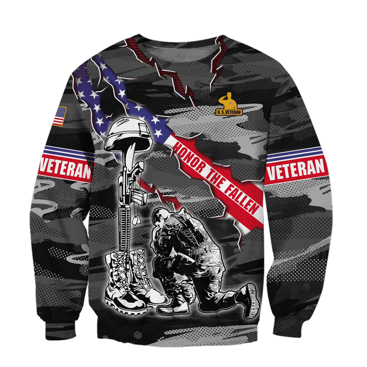 US Veteran Honor The Fallen Memorial Day - Sweatshirt With Pocket
