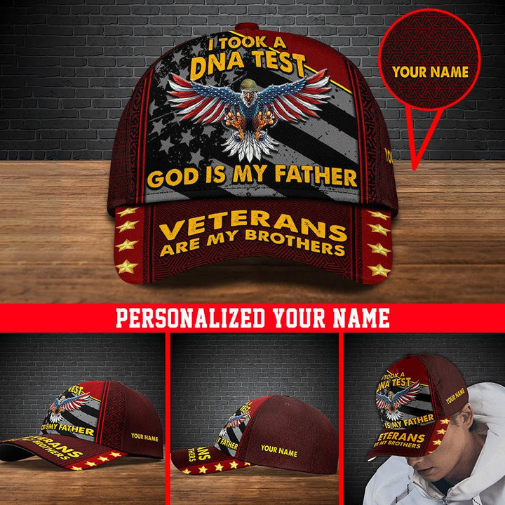Veteran Cap Custom Name, Veterans Are My Brothers, Gift For Veterans, Military Gifts