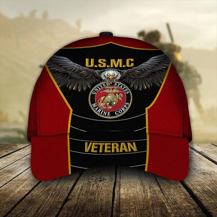 U.S.M.C United States Marine Corps Veteran Eagle And Marine Corps Logo Veteran Days Classic Cap