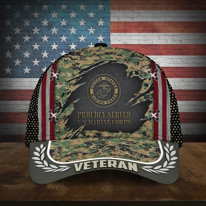 Proudly Served Multiservice US Marines Veteran Cap MH13060503