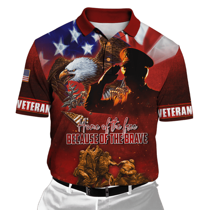 US Veteran - Home Of The Free Because Of The Brave 3D All Over Printed Unisex Shirts MH26082202 - VET