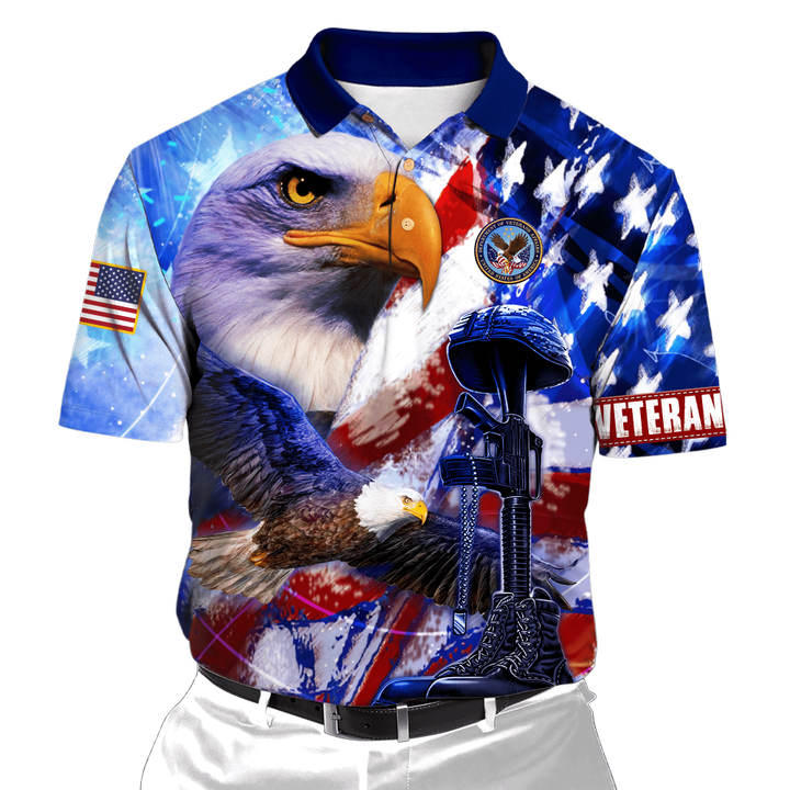 US Veteran - Eagles American Flag Unisex Shirts MON05102202-VET