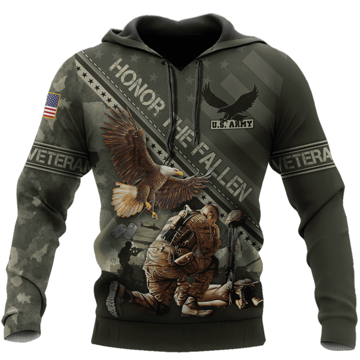 Eagle US Army Veteran 3D All Over Printed Unisex Shirts MH04082201 - AM