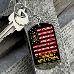 Veteran Custom Dog Tag Proud US Veteran Personalized Gift