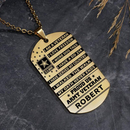 Buy one get two: gift set of engraved personalized veteran dog tag and coin in luxury box