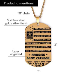 Buy one get two: gift set of engraved personalized veteran dog tag and coin in luxury box