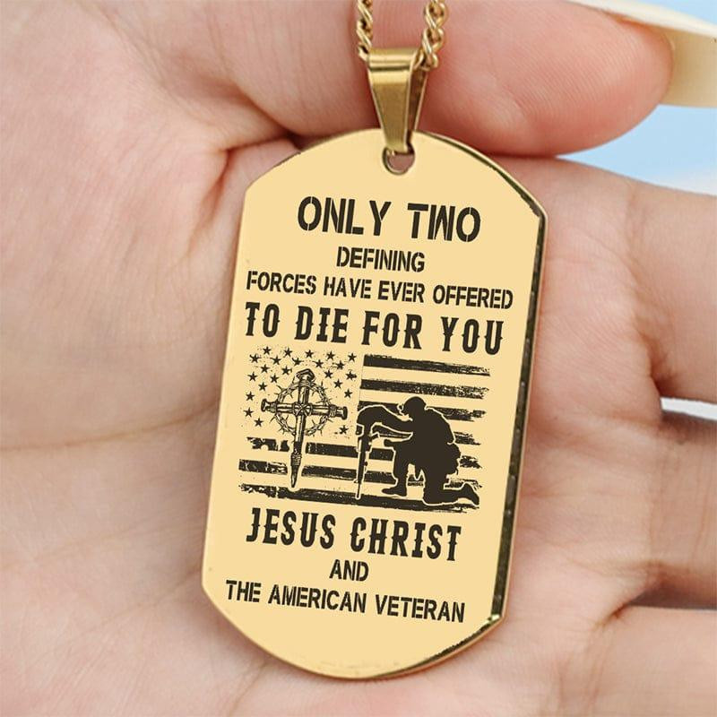 Engraved Dogtag "Only Two" - specially for you and your comrades