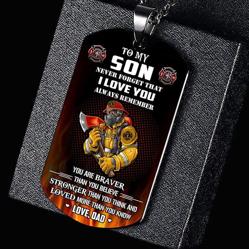 Pendant from father to son - "Brave hero"