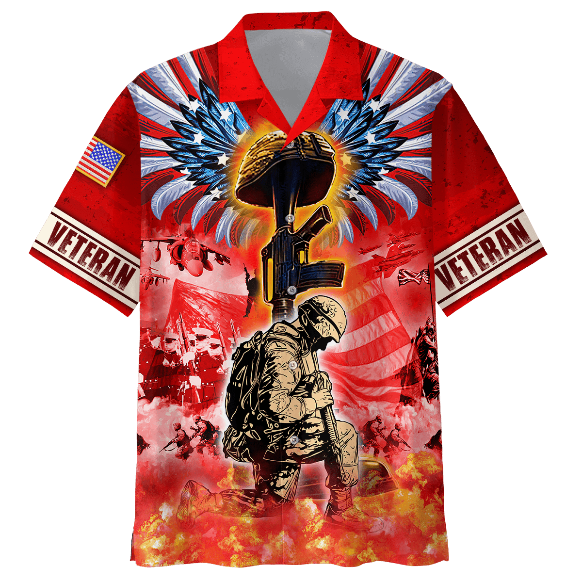 US Veteran - Freedom Is Not Free - Polo With Pocket