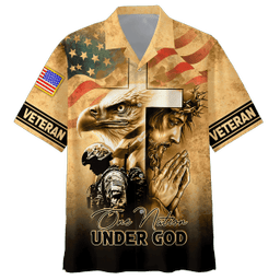 US Veteran - One Nation Under God - Polo With Pocket