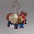 5pcs/set 4cm Horror Movie Chucky Keychains Bride of Chucky Toys Pendant PVC Model Figure Doll