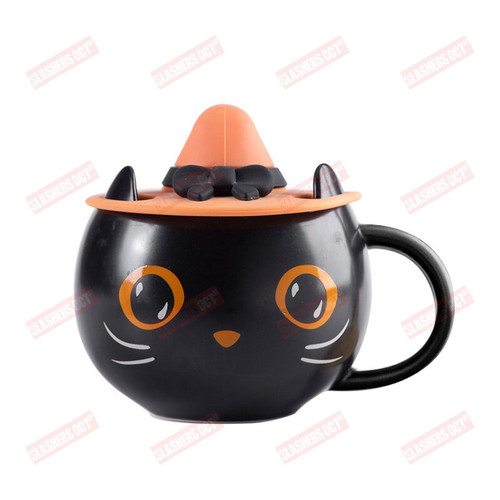 Halloween Cute Black Cat Cup Personalized Limited Edition Mysterious Tea Coffee Mug Birthday Gift For Family, Couples And Friend