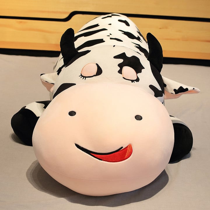 80-120cm Giant Size Lying Cow Soft Plush Sleep Pillow