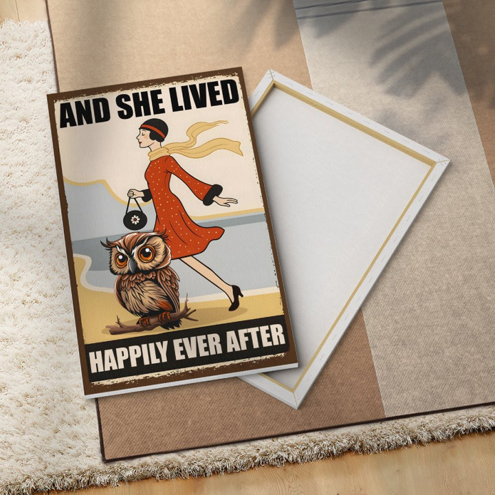 And She Lived Happily Ever After Portrait Canvas
