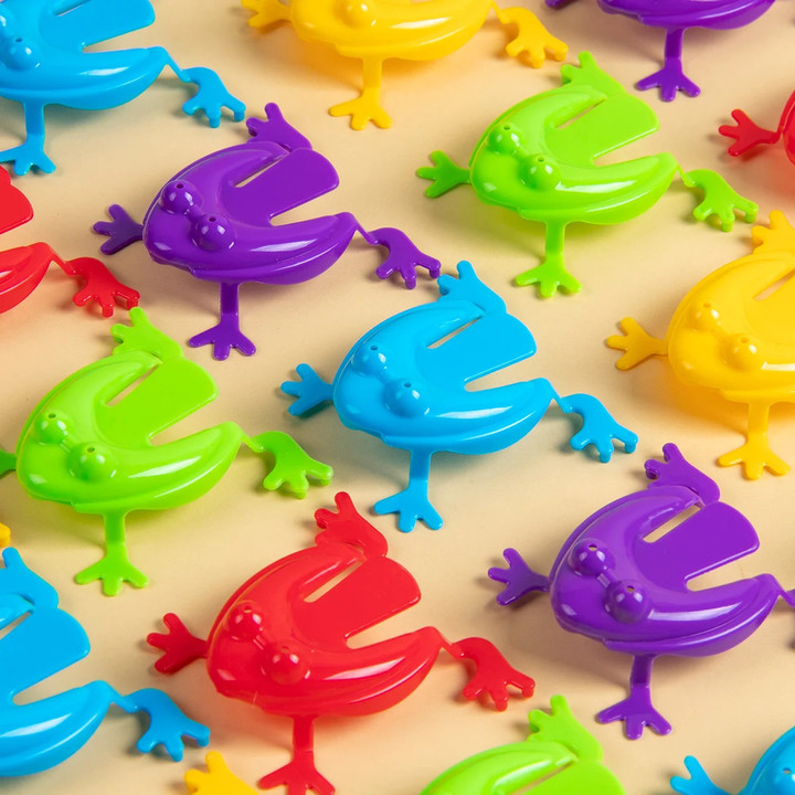 20-60pcs Jumping Frog Bounce Fidget Toys For Kids