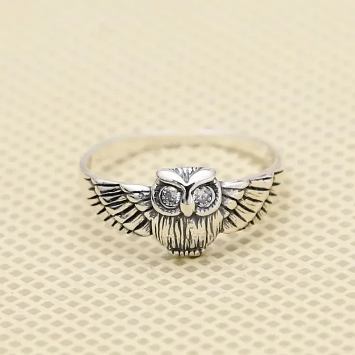 Owl 925 Sterling Silver Personality Ring