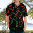 Pomeranian Cemetery Cross Hibiscus Hawaiian Shirt