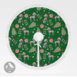 Weimaraner Print Green Christmas Tree Skirt