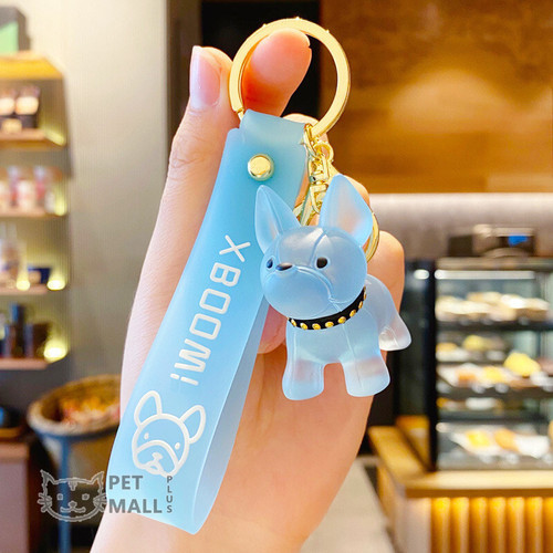 Fashionable Crystal French Bulldog Keychain for bag, car etc