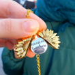 'You Are My Sunshine' Open Locket Sunflower Pendant Necklace