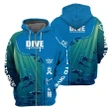Scuba Diving Art Sport 3D Print Hoodie Man Women Unisex Pullover Sweatshirt Hood Outwear