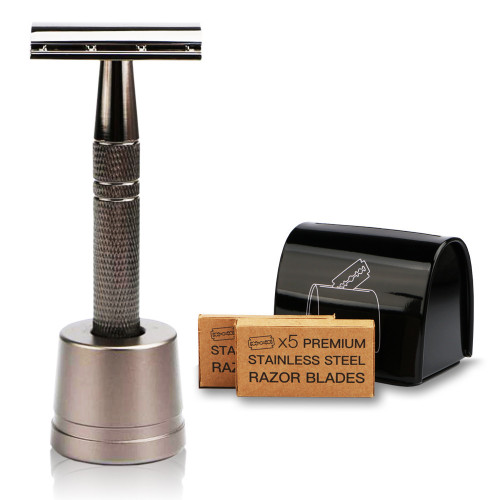Get the eco-friendly shave with the Haward Rose Gold Razor Set