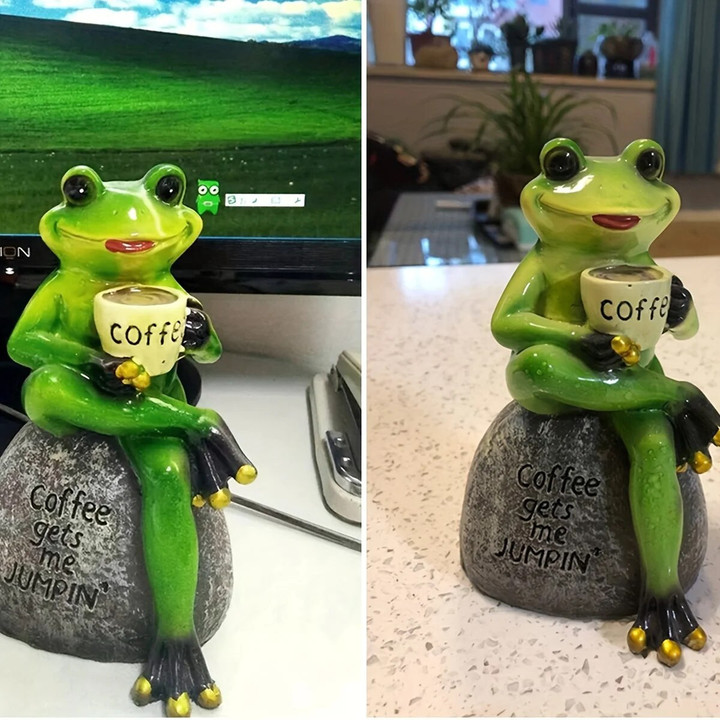 Liven Up Your Space with a Charming Cartoon Frog Statue