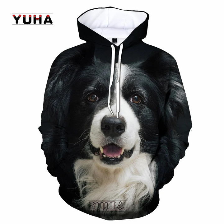 Funny Border Collie Dogs 3d Print Hoodies Men Women Border Collie Dog Pullover Hoodie Sweatshirt