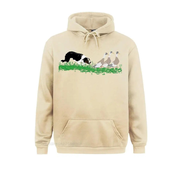 Border Collies Have Their Ducks In A Row Hoodie Men Dogs Lover Pet Collies Dog Cotton  Hoodie