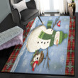 Xmas Decoration Kitchen Rugs Christmas Snowman Area Rectangle Rugs Carpet Living Room Bedroom