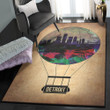 Hot Air Balloon Kitchen Rugs Detroit Air Balloon Area Rectangle Rugs Carpet Living Room Bedroom