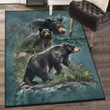 Bear Black Bear Area Rectangle Rugs Carpet Living Room Bedroom