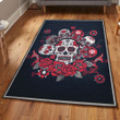 Sugar Skull Cool Rugs Red Roses Sugar Skull Area Rectangle Rugs Carpet Living Room Bedroom