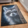 Raccoon Cute Non Shedding Raccoon Area Rectangle Rugs Carpet Living Room Bedroom