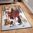 Christmas Christmas Dog Area Rectangle Rugs Carpet Living Room Bedroom