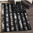 America Lovers Grey Camouflage American Flag Area Rectangle Rugs Carpet Living Room Bedroom