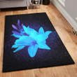 Flower Bouquet Carpet Flower Blue Area Rectangle Rugs Carpet Living Room Bedroom