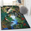 Tropical Plants Non Shedding Tropical Jungle Area Rectangle Rugs Carpet Living Room Bedroom