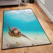 Sea Turtle Non Shedding Hawaiian Underwater Scuba Diving Sea Turtle Area Rectangle Rugs Carpet Living Room Bedroom